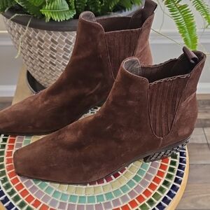 Donald J. Pliner Chocolate Suede Ankle Booties